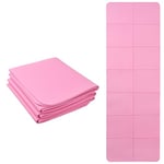 Tapis de Yoga Pliable Antidérapant, Tapis Exercice de 6 mm épaisseur, Tapis de Pilates TPE, Tapis de Sport Gym avec Sac, Tapis de Fitness de Voyage pour Entraînement, 183 x 61 x 0,6 cm (Rose)