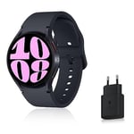 Samsung Galaxy Watch6 Montre Connectée avec Chargeur, Suivi de Santé, Suivi Sportif, 4G, 40mm, Noir, Exclusivité Amazon Version FR