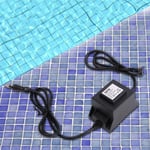 Sjlerst Transformateur étanche sortie 12V pour piscine à lumière sous-marine led (prise eu 220V)