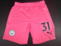 BRAND NEW 2020 2021 PUMA MAN CITY HOME GK FOOTBALL SHORTS #31 MENS MEDIUM