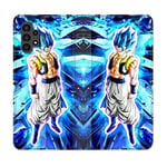 Housse Cuir Portefeuille pour Samsung Galaxy A13 4G Manga Dragon Ball Gogeta Lumiere