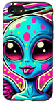 Coque pour iPhone SE (2020) / 7 / 8 Alien coloré avec halo et ailes Pop Art cool