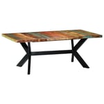 vidaXL Dining Table 200x100x75 cm Solid Reclaimed Wood UK