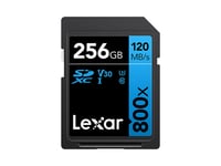 Lexar Minnekort | Profesjonell 800X Pro | 256 Gb | Microsdxc | Flash-Minne Klasse Uhs-I