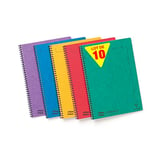 Clairefontaine 4860Z - Lot de 10 Cahiers à Spirale Notemakers Europa - A4 21x29,7 cm - 120 Pages Détachables Lignées - Papier Blanc 90 g - Couvertures Carte Lustrée - Couleurs Aléatoires