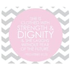 Free Design Cloth Cover Rectangle Mouse Pad Grey and White Chevron Pattern Bible Verse Mousepad, She is Clothed with Strength and Dignity Proverbs