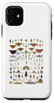 iPhone 11 Insects Collection Species Bugs vintage Chart Entomology Case