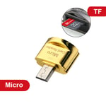 Adaptateur De Lecteur De Carte Sd Tf Pour Iphone Pour Système Ios 13 Ci - Dessus Lecteur De Carte Mémoire Otg Pour Ipad/Ipod Iphone 14 13 12 11 Pro Max Accessoires De Téléphone - Type Micro Tf Gold