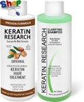 KERATIN  RESEARCH  Brazilian  Keratin  Hair  Treatment  Straightening  Smoothing