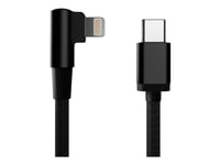 Cablexpert - Lightning-Kabel - 24 Pin Usb-C Hane Till Lightning Hane Vinklad - 20 Cm - Svart - Data Och Laddning