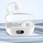 LinQ Écouteurs Bluetooth Conduction Aérienne Sans Fil Design Clip On Micro Blanc