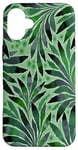 Coque pour iPhone 16 Plus Feuille Design Fougère Abstrait Nature Motif Sarcelle Vert