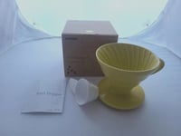 Hario V60 VDC-02-YEL-EX Ceramic Coffee Dripper Yellow Size 02 1-4 Cups Japan