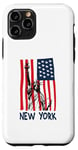 Coque pour iPhone 11 Pro New York Statue de la Liberté Drapeau USA Big Apple NYC