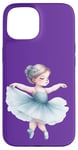 Coque pour iPhone 15 Ballerine bleue mignonne pour fille