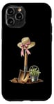 Coque pour iPhone 11 Pro Pelle de jardinage avec nœud Coquette pour la fête des mères