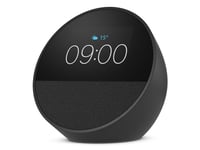 Amazon Echo Spot, Amazon Alexa, Sfærisk, Sort, 7,19 Cm (2.83"), 320 X 240 Pixel, Mediatek