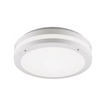 Frankystar - Plafonnier led extérieur blanc Piave avec détecteur de mouvement IP54 D.30cm