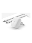 Belkin BoostCharge power adapter - 24 pin USB-C - 20 Watt - MFI Certified - with USB-C to USB-C cable