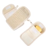 3Pcs Net Mesh Portable Soap Bags Cotton Linen Bar Soap Saver Pocket  Shower