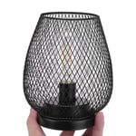 Lampe de Table à Cage en MéTal, Lampe D'Appoint Sans Fil avec Lampes à Batterie de Chevet à Ampoule led pour le Jardin de Mariages (Forme D'Oeuf)