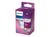 Philips - Led-Spotlight - Form: Mr16 - Gu5.3 - 4.4 W (Motsvarande 35 W) - Klass F - Svalt Vitt Ljus - 4000 K