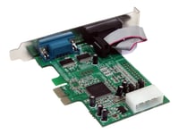 Startech.Com Native Pci Express Rs232 Seriell-Kortadapter Med 2 Portar Och 16550 Uart - Seriell Adapter - Pcie Låg Profil - Rs-232 X 2 - För P/N: Bndtb10gi, Bndtb210gsfp, Bndtb310gndp, Bndtb410gsfp, Bndtb4m2e1, Bndtbusb3142