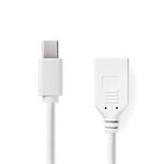 Mini Displayport-kabel | DisplayPort 1.2 | Mini DisplayPort Hane | DisplayPort Hona | 21.6 Gbps | Nickelplaterad | 0.20 m | Rund