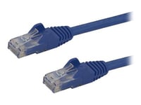 Startech.Com 100Ft Cat6 Ethernet Cable, 10 Gigabit Snagless Rj45 650Mhz 100W Poe Patch Cord, Cat 6 10Gbe Utp Network Cable W/Strain Relief, Blue, Fluke Tested/Wiring Is Ul Certified/Tia - Category 6 - 24Awg (N6patch100bl) - Koblingskabel - Rj-45 (Ha