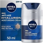 NIVEA MEN Hyaluron Face Cream (50Ml), anti Wrinkle Cream Reduces Deep Wrinkles, 