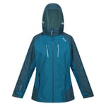 Regatta Womens/Ladies Calderdale IV Waterproof Jacket (Gulfstream/Reflecting Lake) - Teal material_polyester - Size 10 UK