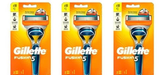 BL Gillette Mens Fusion 5 Razor + 2-Cartridges - THREE PACK