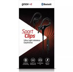 Groov-e Sports Clips Ultra-Light Wireless Bluetooth Headphones, Black-GVBT1400BK