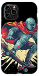 Coque pour iPhone 11 Pro Skateboard Chivalry avec cool Knight