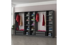 Fruitland Garderobe 315 cm - Antrasitt Garderobeskap & klesskap