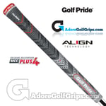 Golf Pride New Decade Multi Compound MCC Plus 4 ALIGN Midsize Grips - Grey x 3