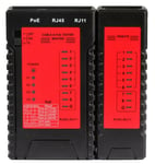 Network Cable Tester With Poe - Verifies Rj11 And Rj45 Cables