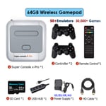 Ewwke Super Console X Pro S905X WiFi 4K HDMI-yhteensopiva 50+ emulaattori 50000+ Pelit Retro TV Box Videopelisoitin PSP/PS1/N64