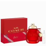 Coach LOVE Gift Set 50ml Eau De Parfum & 7.5ml EDP