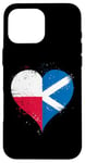 iPhone 16 Pro Max Heart for Half Polish Half Scottish A Poland Scotland Flag Case