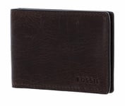 Fossil Portefeuille pour hommes Derrick, pince à billets 100 % cuir brun foncé 10 cm L x 1,5 cm l x 7 cm H ML3684201