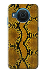 Yellow Python Skin Graphic Print Case Cover For Nokia X20