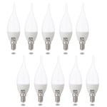 10er Set Économique E14 LED Ampoule Flamme Forme de Lampe 4W 250 Lumen Chaude