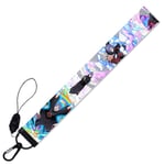 Chutoral Anime Naruto cou lanière collier téléphone sangles porte-clés, tour de cou pour porte-Badge d'identité sacs accessoires cadeau pour les Fans d'anime(Konan-Keychain Lanyard 1)