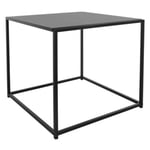 Table console noir mat table d'appoint en métal de couloir/salon 55x55x55 cm