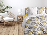 CALITEX 3-Piece Bedding Set 240 x 220 cm Oasis, 100% Cotton, Gold, 240 x 220 cm