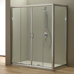 Porte De Douche En Niche 170 Cm Giada Avec Porte Fixe De 80 Cm