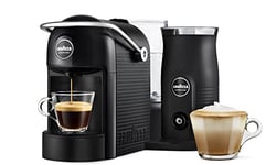 Lavazza, A Modo Mio Jolie & Milk Coffee Machine, Coffee Capsule Machine with Integrated Milk Frother and Removable Grid, Compatible with A Modo Mio Coffee Pods, 1250 W, 220–240 V, 50–60 Hz, Black