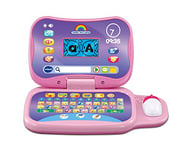 VTech Toddler Tech Laptop, Pink Interactive Educational Computer Toy, 20 Games for Pre-School Children, Learn Alphabet, Letters, Shapes, Numbers, Music & French, Kids 2, 3, 4 + Years, English Version