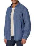 Wrangler mensDenim Shirt Jacket Long_Sleeve Button Down Shirt - Blue - XXL